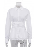 Sash Waist Shirt Top