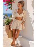 Holly 3 Piece Loungewear Set in Off-White