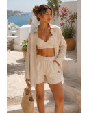Holly 3 Piece Loungewear Set in Off-White
