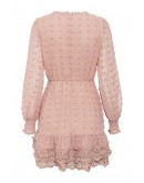 Calais Lace Skater Dress in Pink
