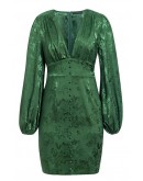 Valerie Lantern Sleeve Green Dress