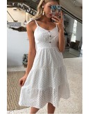 Cayla Crochet Sundress in White