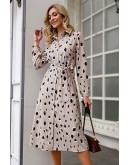Trisha Leopard-Print Robe Dress