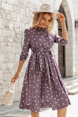 Shannon Purple Midi Dress