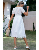 Jana Embroidered White Dress