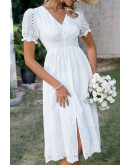 Jana Embroidered White Dress