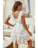 Annah White Crochet Dress