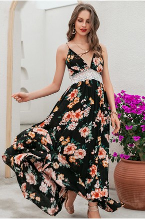 California Floral Maxi Dress