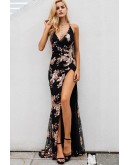 Edessa Sequin Maxi Dress in Black
