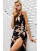 Edessa Sequin Maxi Dress in Black