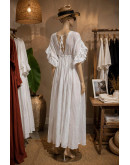 Cassia Sheer White Maxi Cover-Up