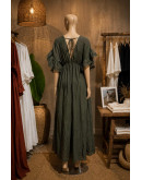 Cassia Sheer Green Maxi Cover-Up