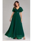 Elysian Grace Chiffon Gown in Green