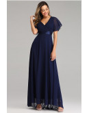 Elysian Grace Chiffon Gown in Blue