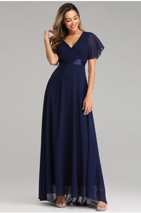 Elysian Grace Chiffon Gown in Blue