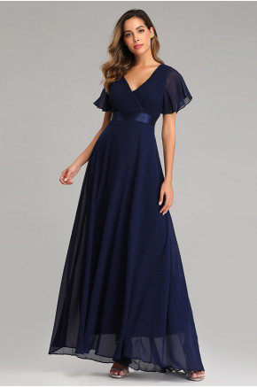 Elysian Grace Chiffon Gown in Blue