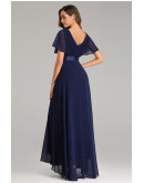 Elysian Grace Chiffon Gown in Blue