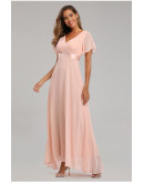 Elysian Grace Chiffon Gown in Pink