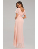 Elysian Grace Chiffon Gown in Pink