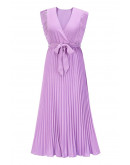 Ethereal Pleated Maxi Purple Dress