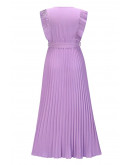 Ethereal Pleated Maxi Purple Dress