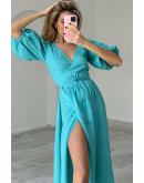 Olivia Cotton Blue Dress