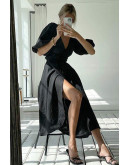 Olivia Cotton Black Dress
