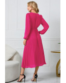 Statement Wrap Pink Midi Dress