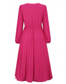Statement Wrap Pink Midi Dress