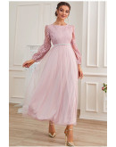 Allegra Lace Maxi Dress in Pink