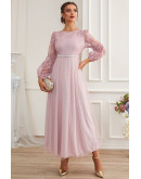 Allegra Lace Maxi Dress in Pink