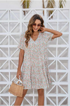 Ditsy Floral Pink Day Dress