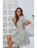 Ditsy Floral Skyblue Day Dress