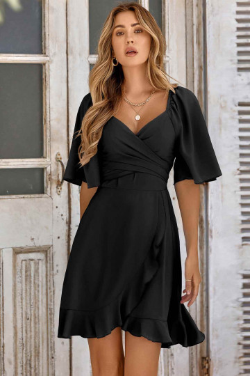 Alessia Ruffle Wrap Dress