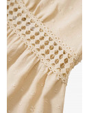 Nicolle Lace Insert Dress in Apricot