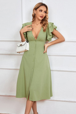 Bella Ruffle Midi Dress