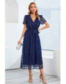 Giorgia Lace Formal Dress in Blue