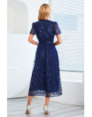 Giorgia Lace Formal Dress in Blue