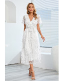 Giorgia Lace Formal Dress in White