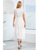 Giorgia Lace Formal Dress in White