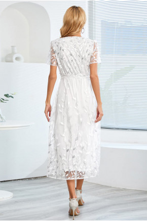 Giorgia Lace Formal Dress in White