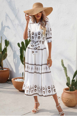 Felicite Boho Charm Dress in White