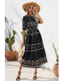 Felicite Boho Charm Dress in Black