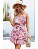 Marie Leopard Ruffles Mini Dress