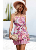 Marie Leopard Ruffles Mini Dress
