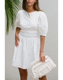 Bonnie Puff Sleeve White Dress