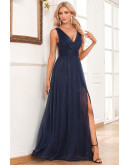 Sparkle Gown Navy Dress