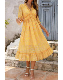 Kimberly Yellow Ruffled Dress