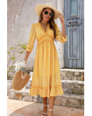 Kimberly Yellow Ruffled Dress