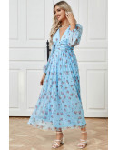 SkyBlue Petal Charm Dress